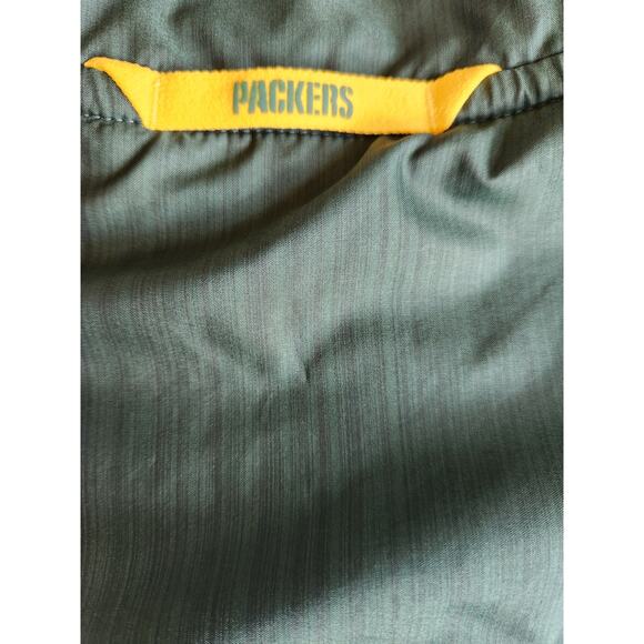 Green Bay Packers lightweight 1/4 zip jacket windbreaker size medium - Picture 7 of 8
